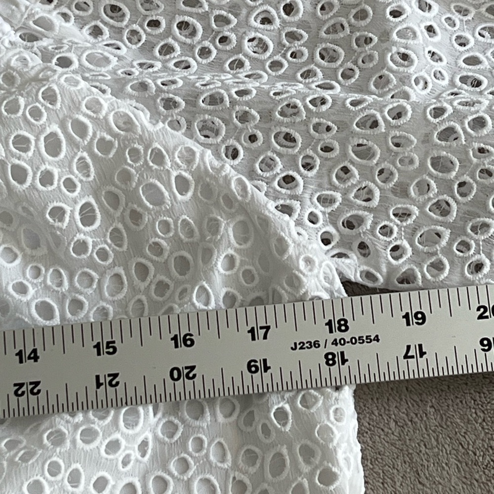 Lilly Pulitzer Lillette Top Resort White Eyelet Crinkle Chiffon Cottagecore XS - Picture 14 of 16